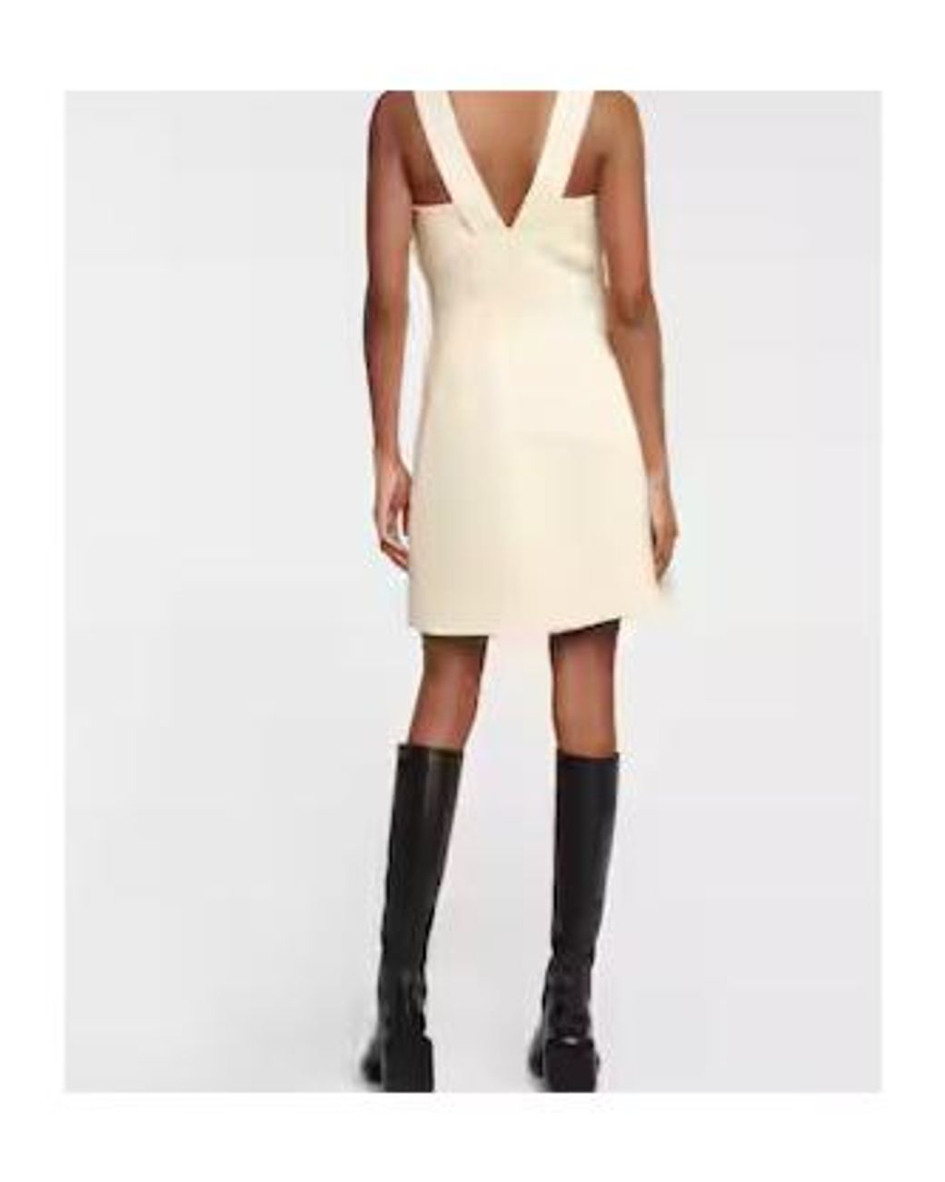Jil Sander Natural Bow-Detail Wool-Blend Minidress