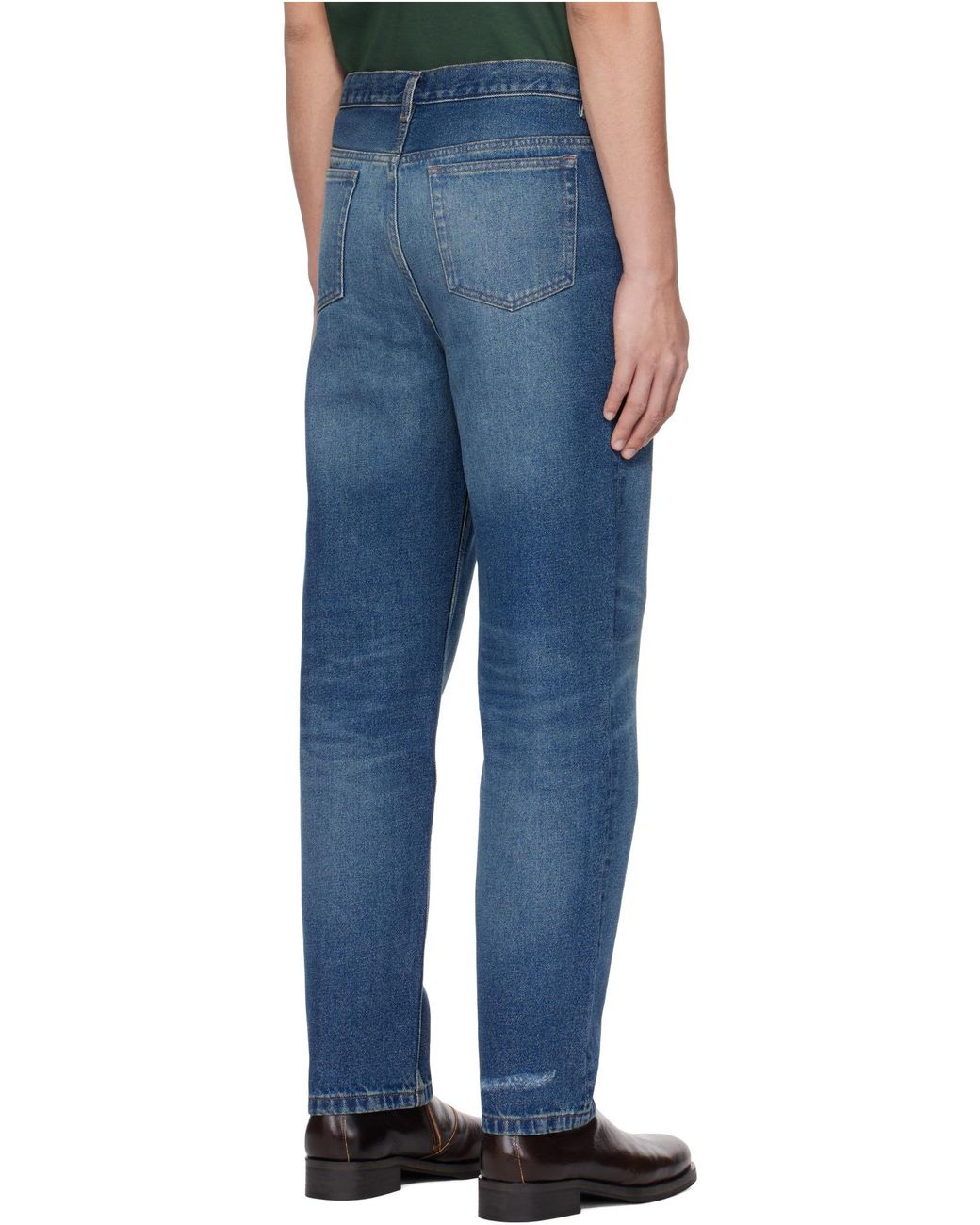 A.P.C. Blue Straight Leg Jeans for men