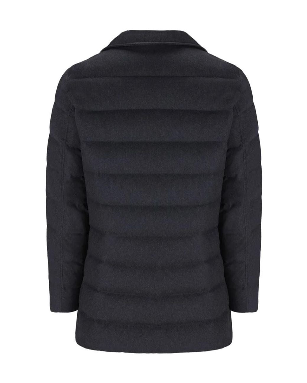 Herno Blue Double Breasted Padded Coat for men