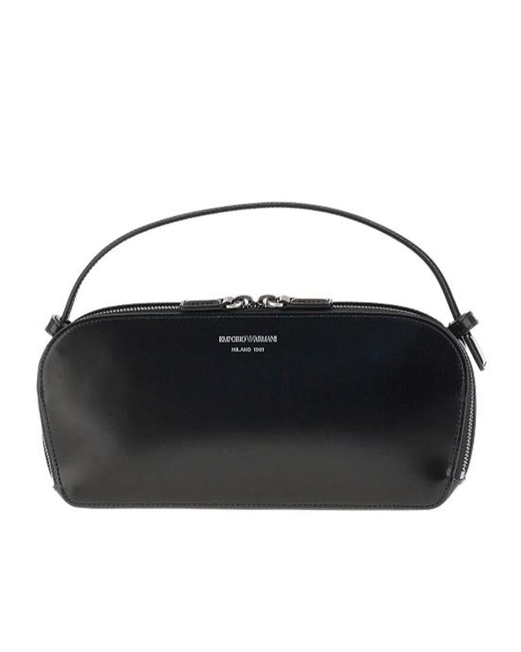 Emporio Armani Black Zippered Shoulder Bag