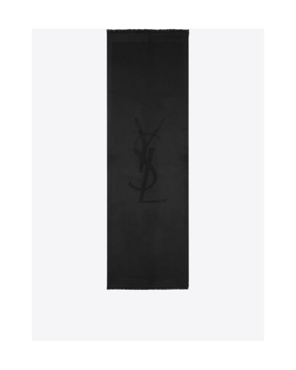 Saint Laurent Black Cassandre Scarf