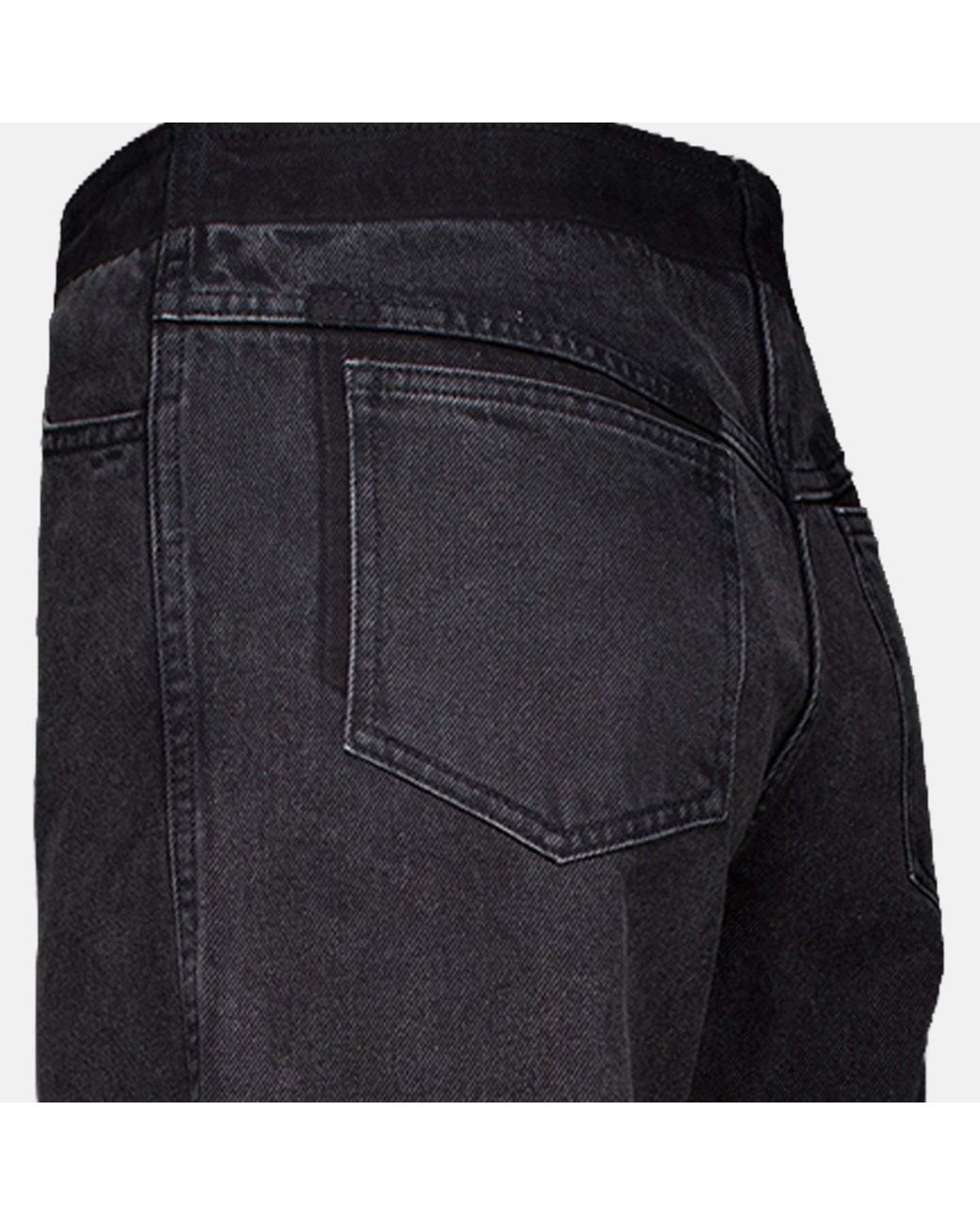 Christopher Esber Black Deconstructed Wide-Leg Jeans