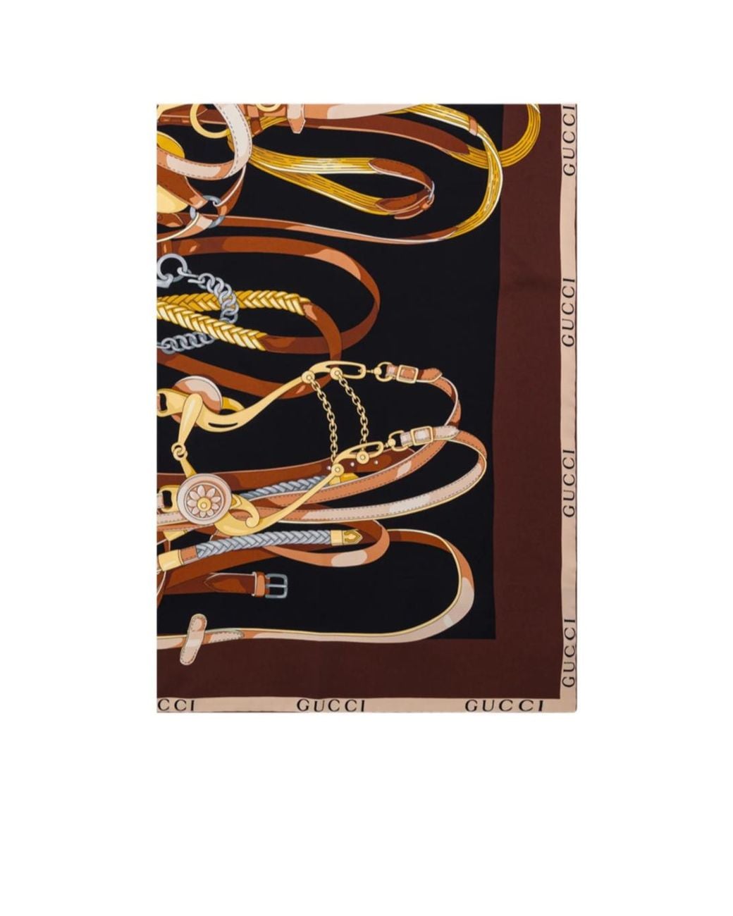 Gucci Multicolor Belt-Print Scarf