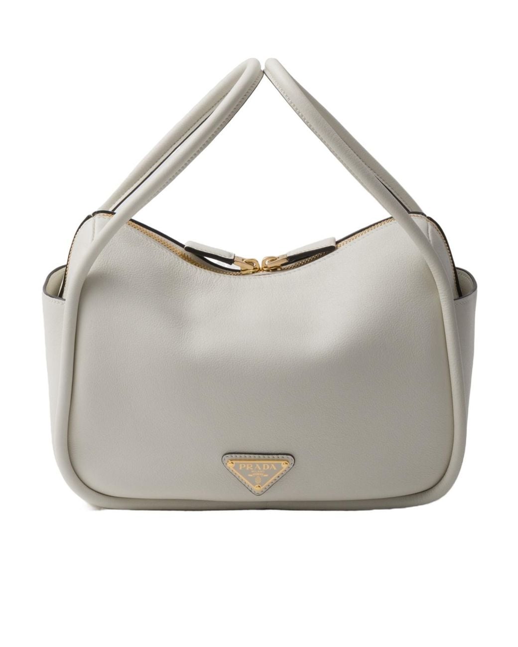 Prada Gray Darling Leather Handbag