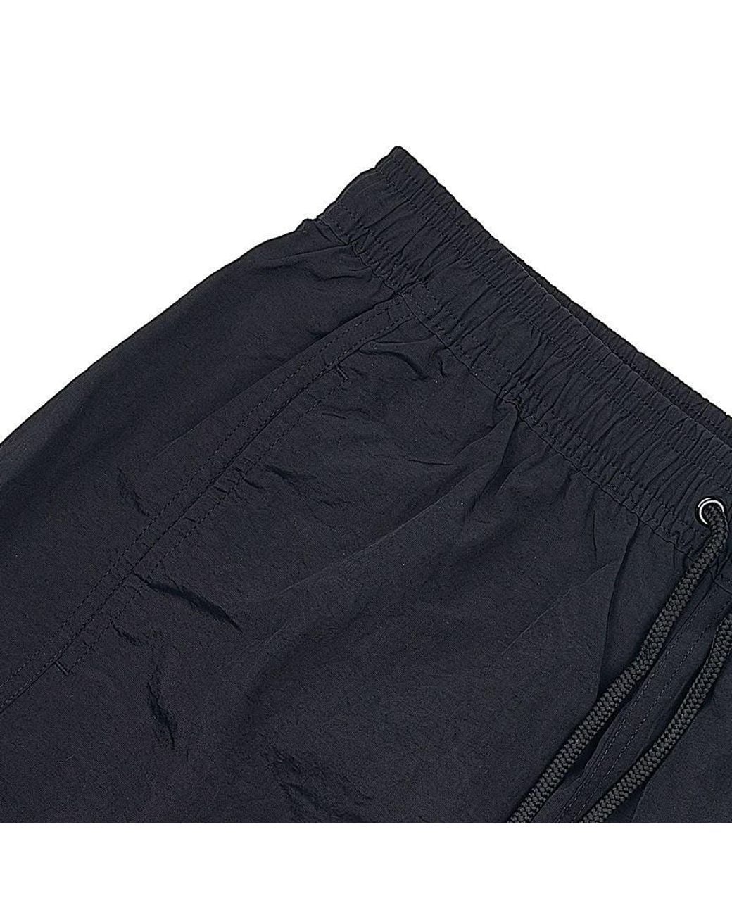 Barbour Black Logo Printed Drawstring Swim Shorts for men