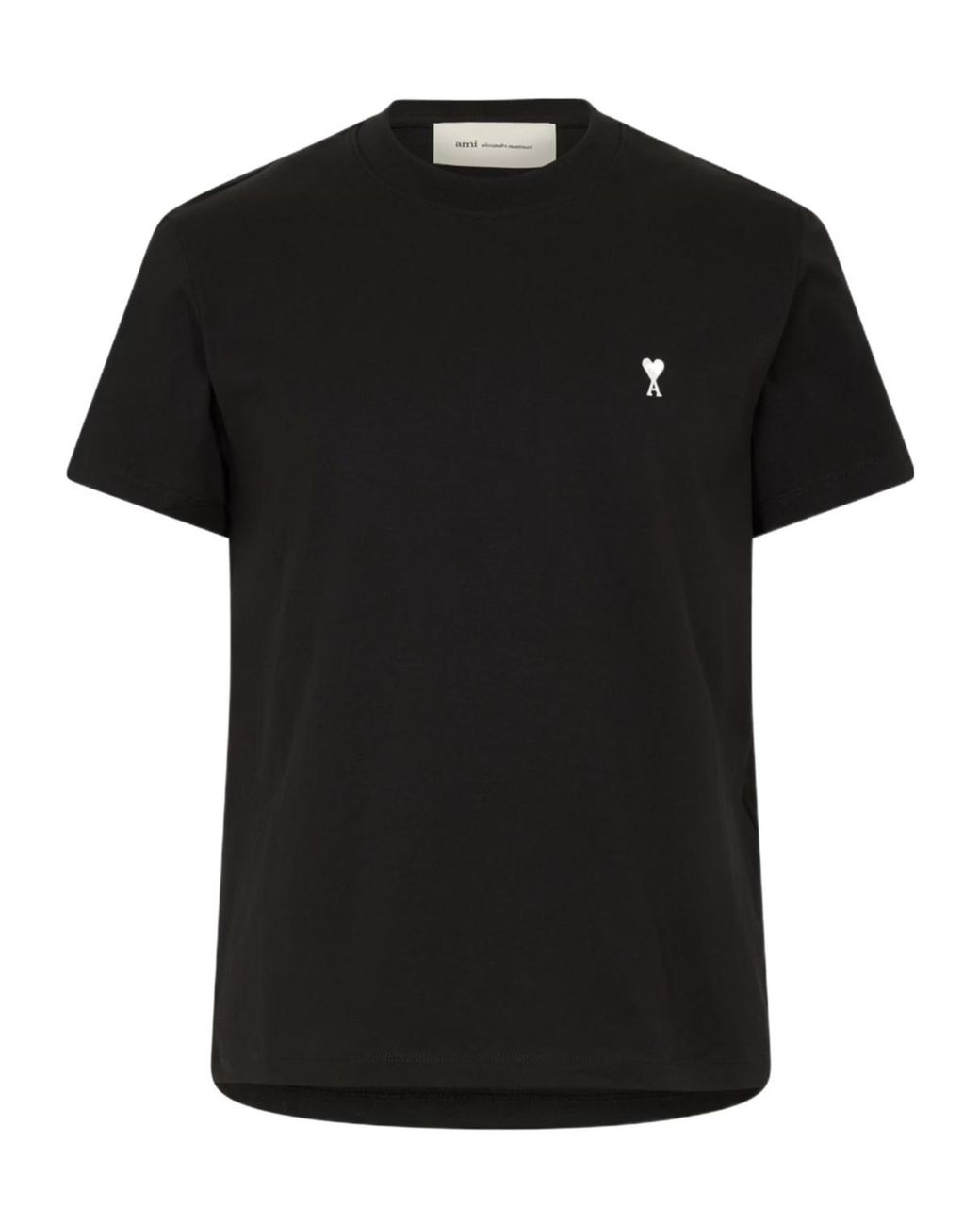 AMI Black Logo Short-Sleeved T-Shirt for men