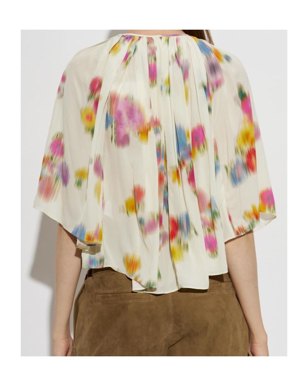 Isabel Marant White Isabel Marant Étoile Lara Pleated Cape Top
