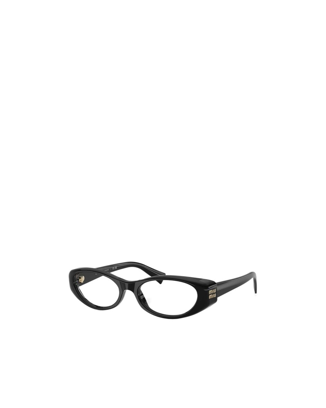 Miu Miu White Eyewear Oval Frame Glasses