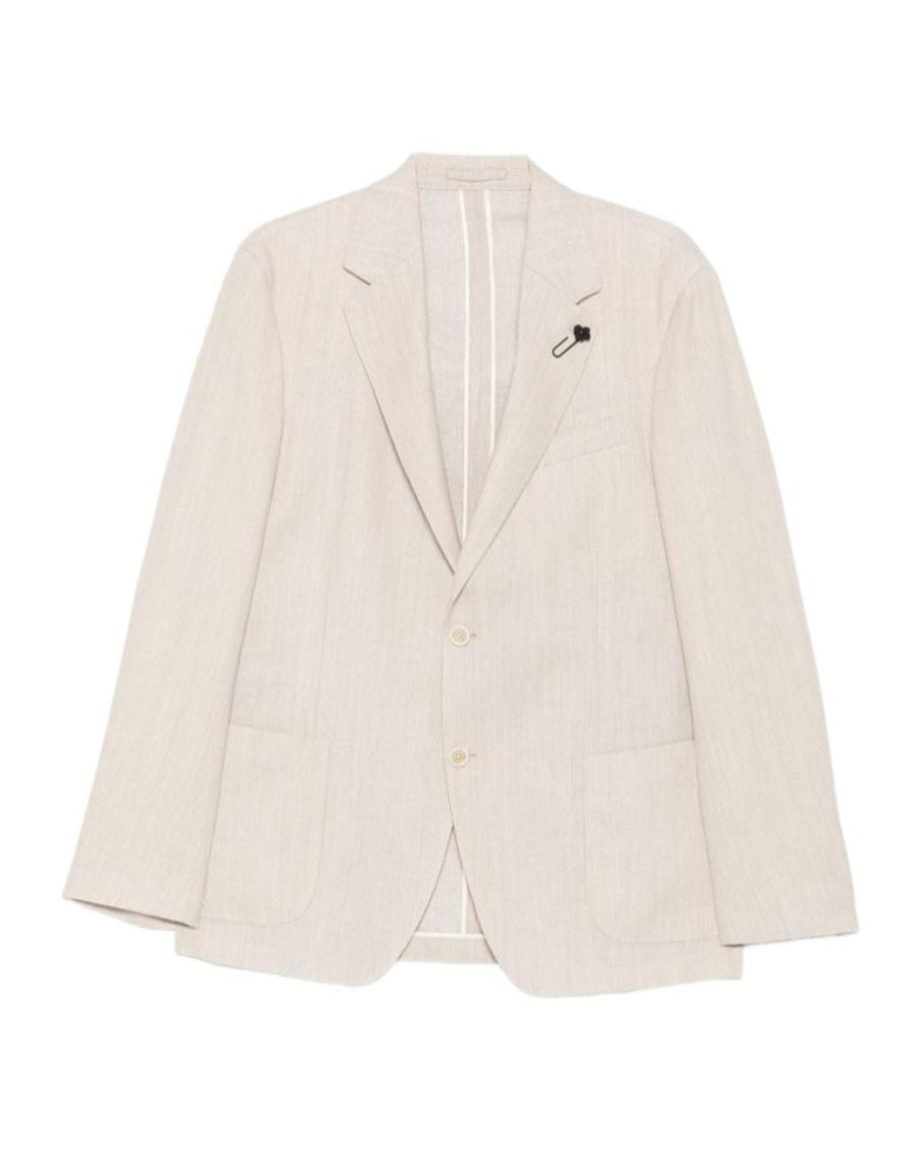 Lardini Natural Long-Sleeved Suit Jacket for men