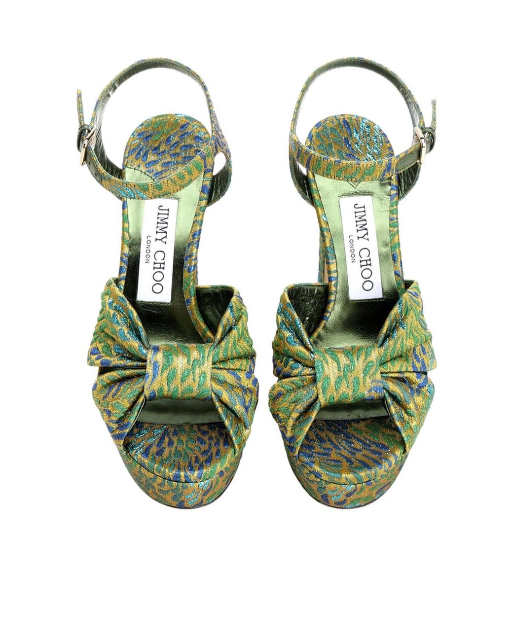 Jimmy Choo Green Heloise 120 Sandal