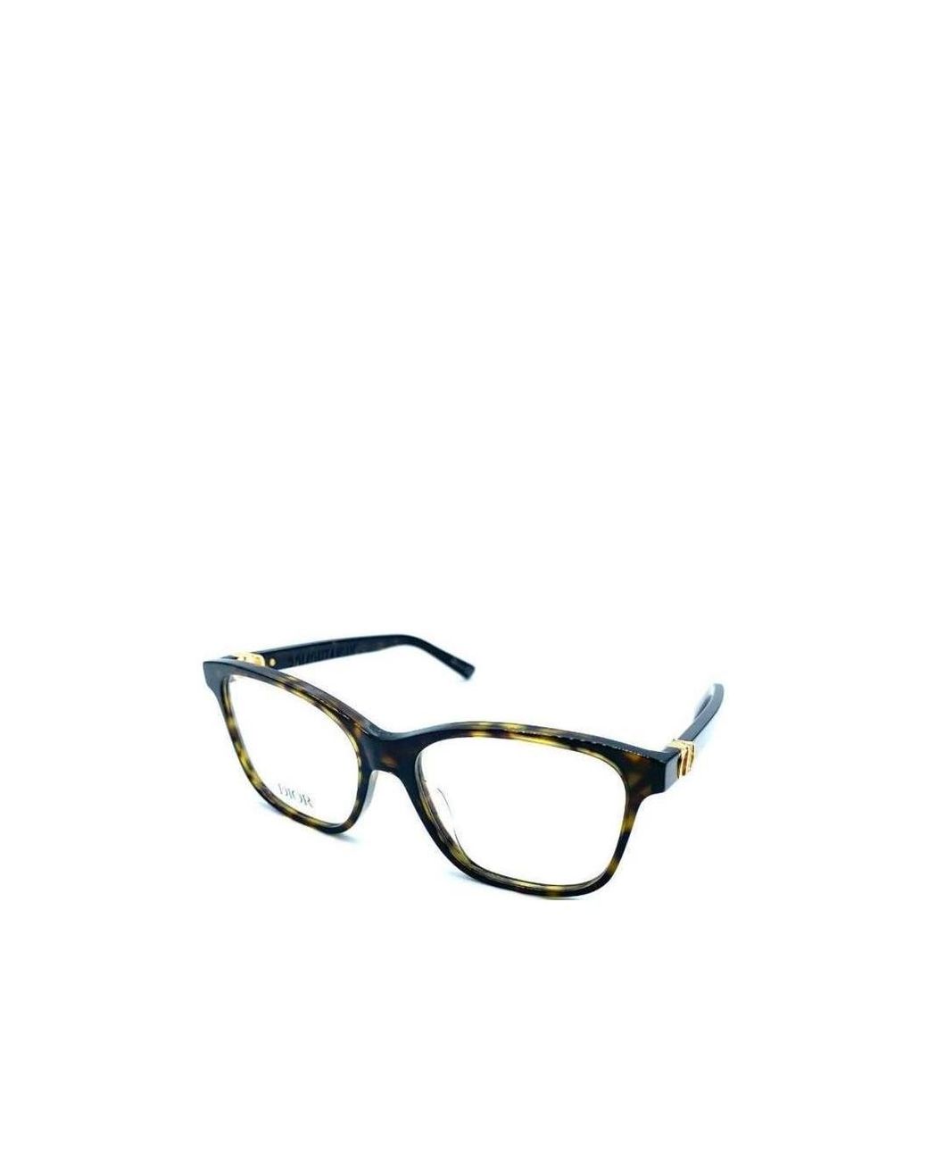 Dior White Montaigne Square-Frame Glasses
