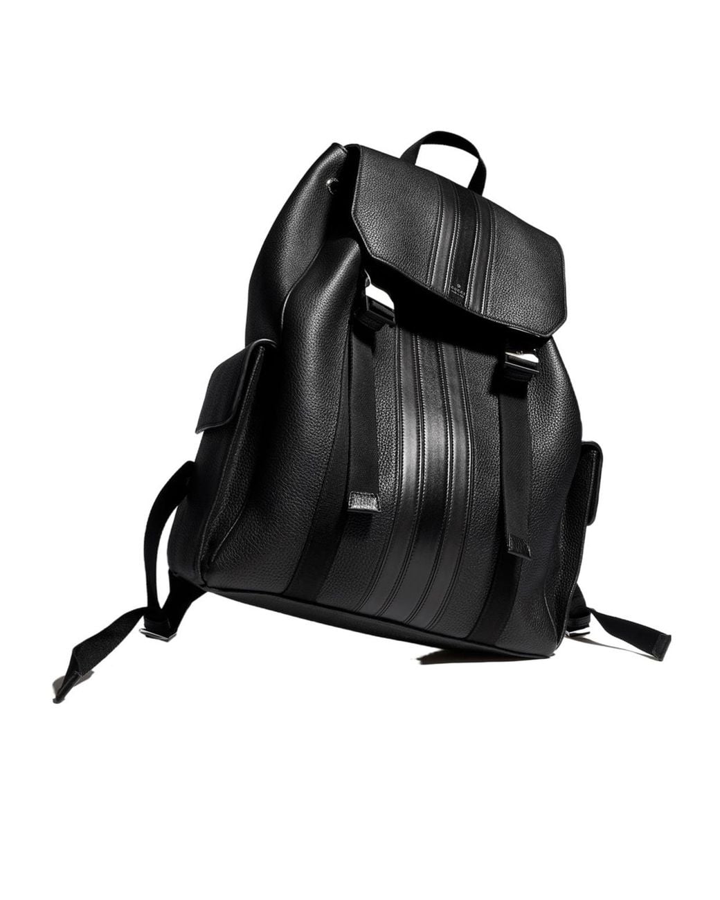 Gucci Black Web Trademark Medium Backpack for men