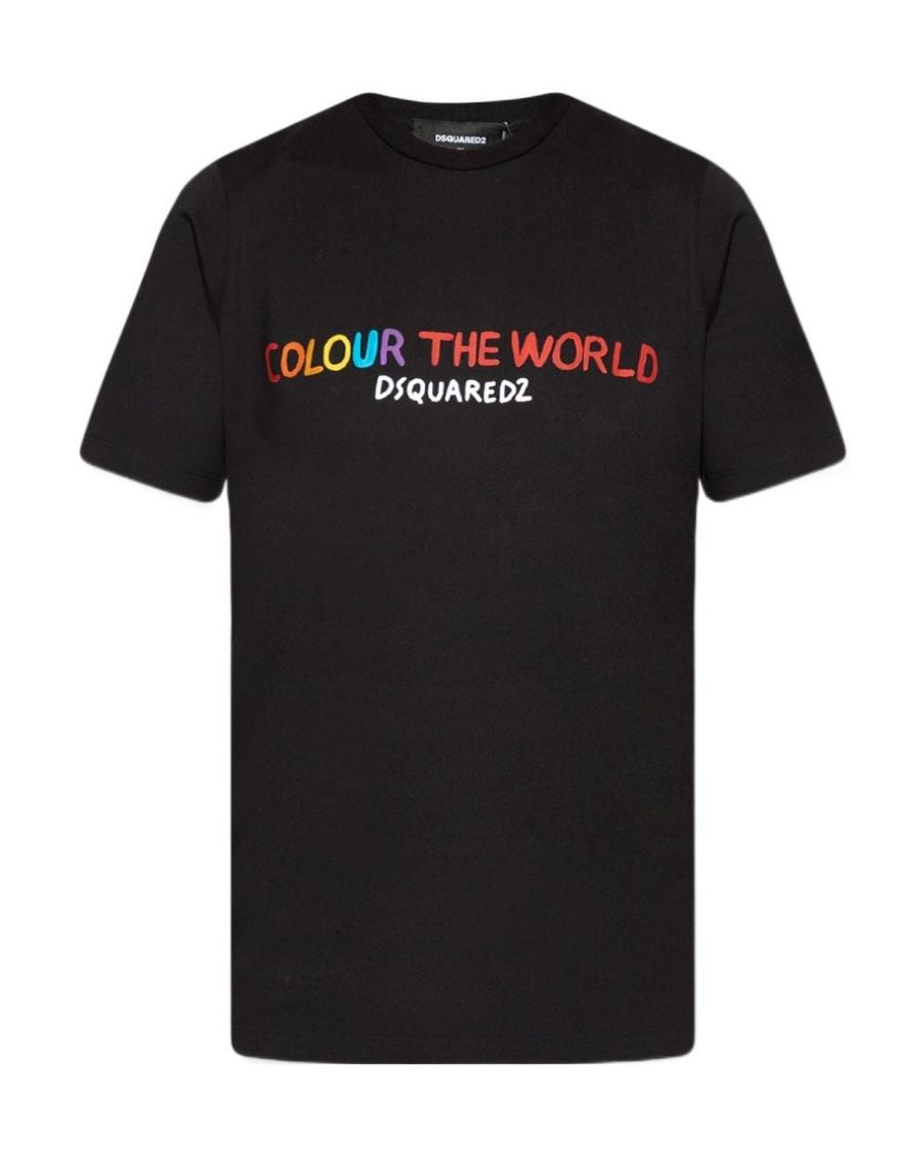 DSquared² Black Logo Printed Crewneck T-Shirt