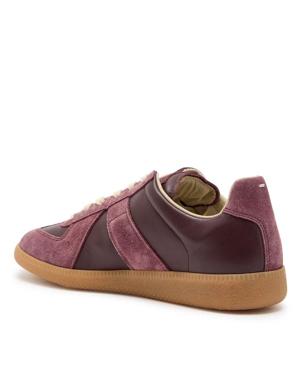 Maison Margiela Purple Leather Low-Top Trainers