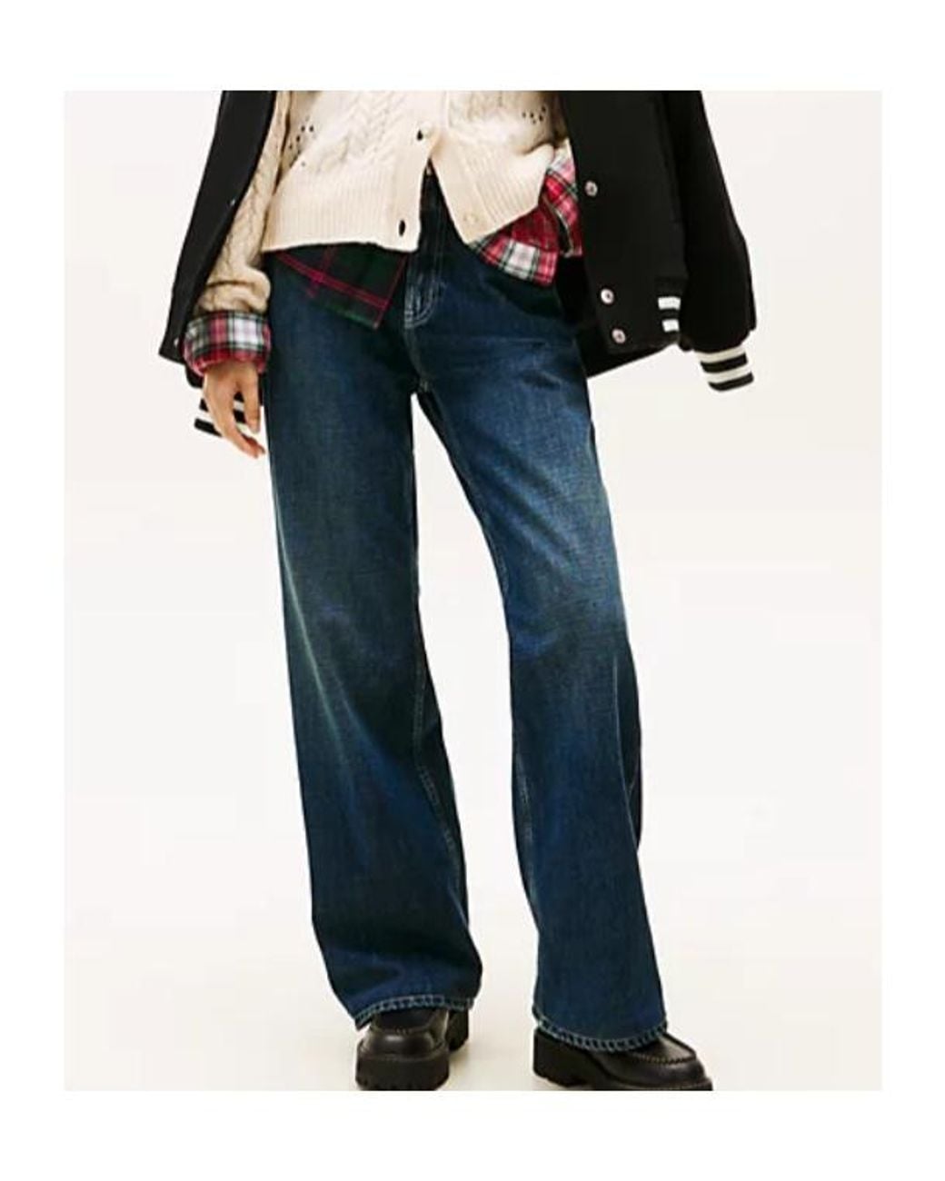 Tommy Hilfiger Blue Tommy Girl Low Rise Relaxed Straight Leg Jeans