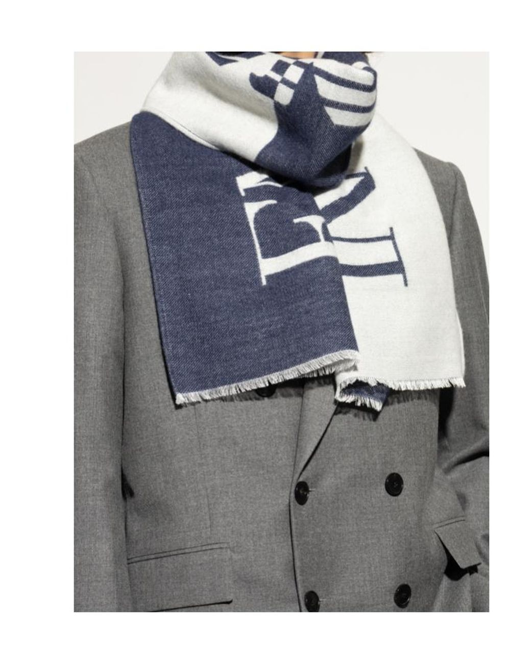 Emporio Armani Black Two-Toned Scarf for men