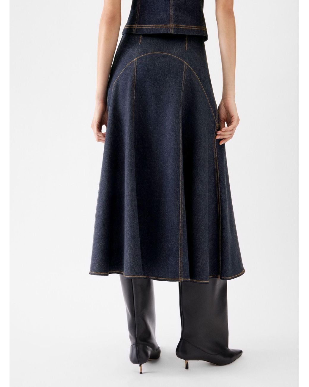 Jacquemus Blue The Triangle De-Nîmes Flared Denim Skirt