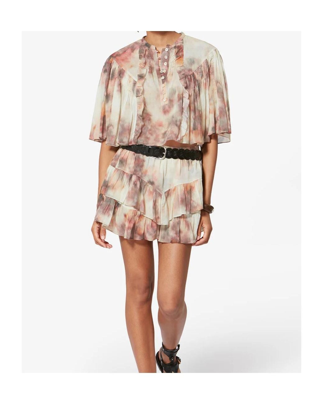 Isabel Marant Pink Isabel Marant Étoile Veelia Tie-Dye Blouse