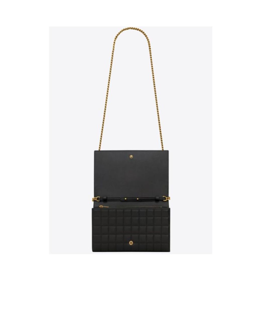 Saint Laurent White Cassandre Matelassé Carre Crossbody Bag