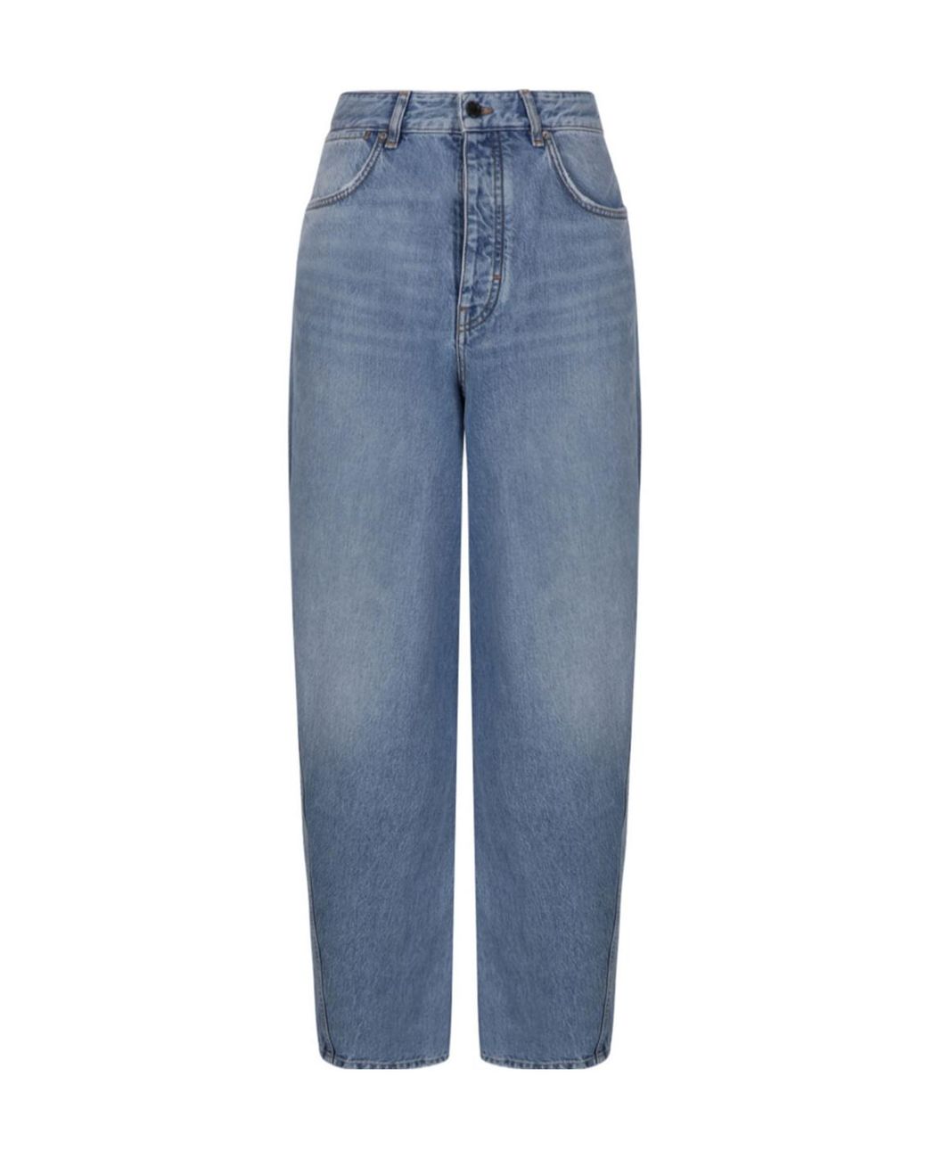 Givenchy Blue Logo Detailed Wide-Leg Jeans for men