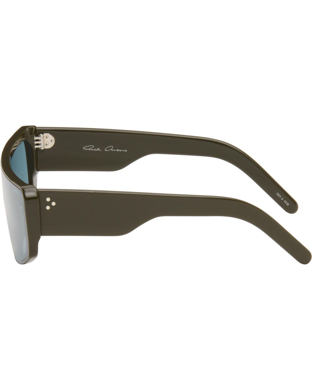 Rick Owens Blue Performa Rectangle Sunglasses for men