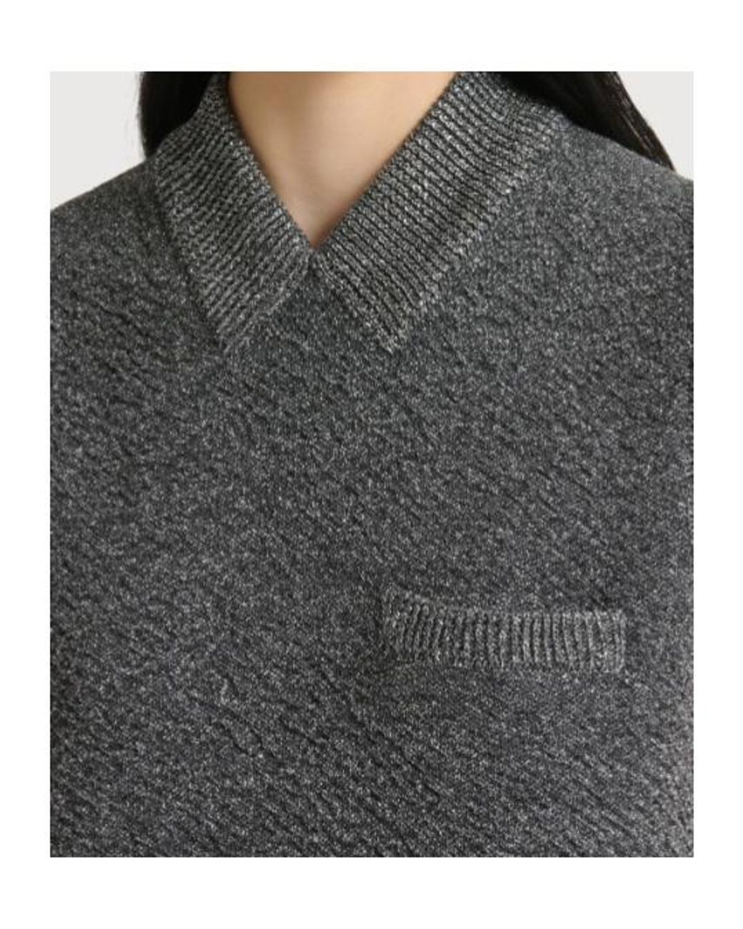 Marni Gray Wool Mini Dress With Lurex Detailing