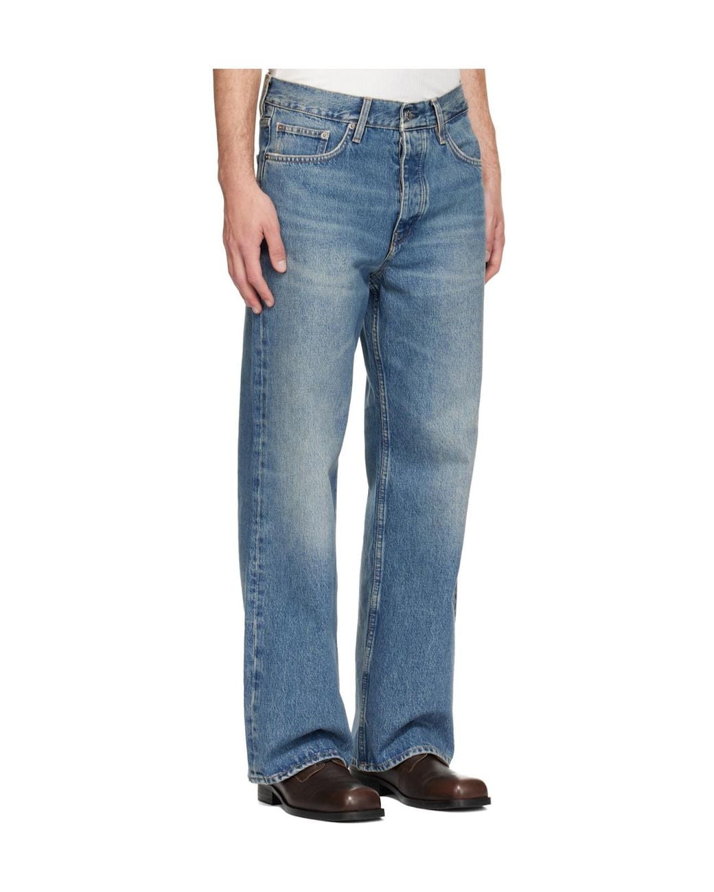sunflower Blue Wide Leg Jeans for men