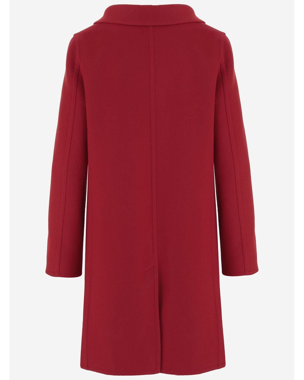 Valentino Red Button-Up Long-Sleeved Coat