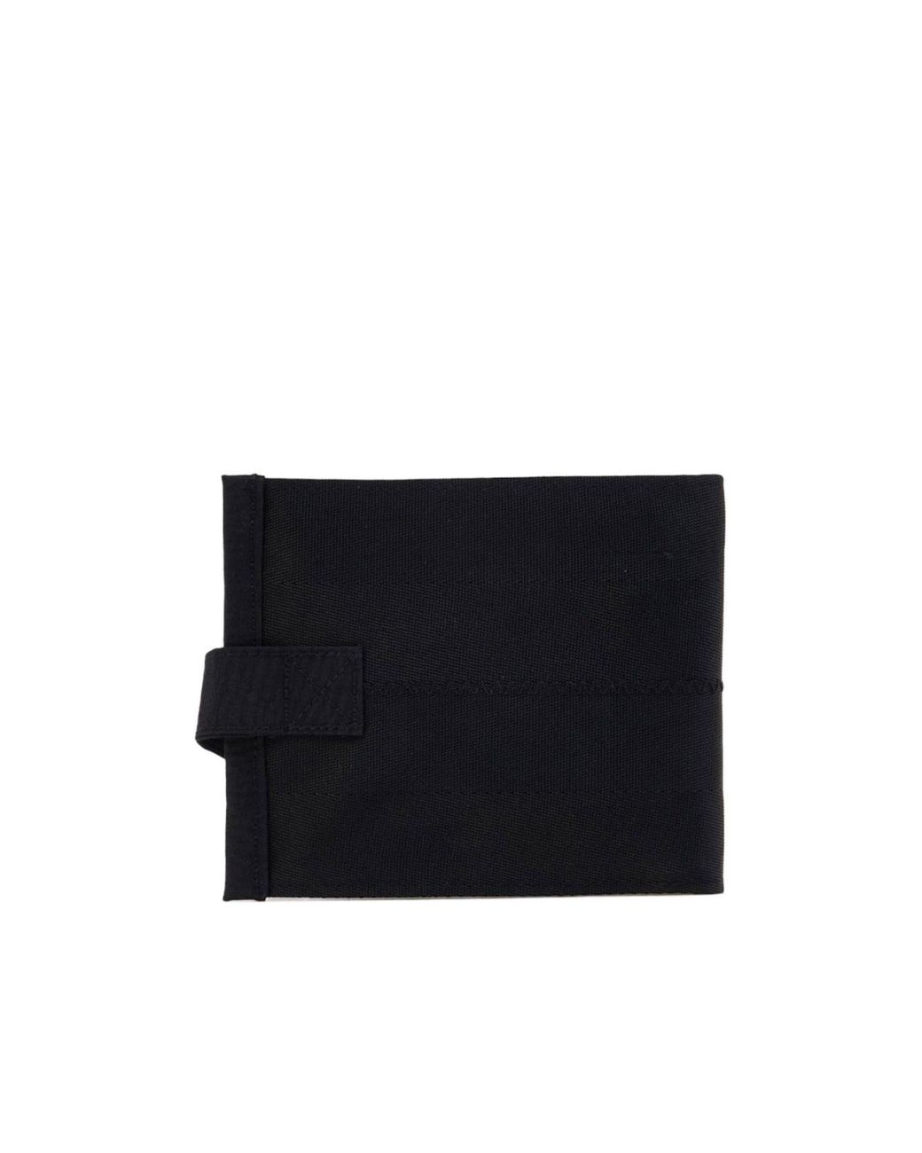 C P Company Black Herringbone Logo Wallet for men
