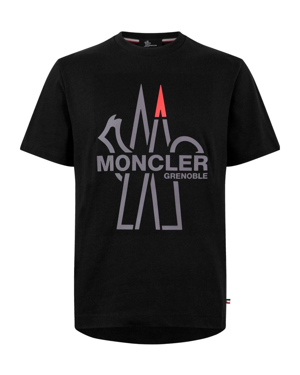 Moncler Black Round-Neck Short-Sleeved T-Shirt for men