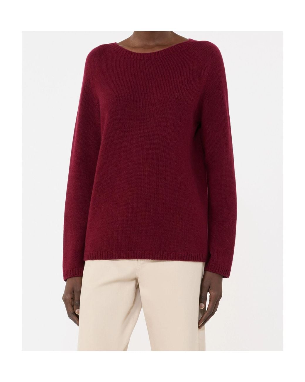 Max Mara Red Long-Sleeved Sweater