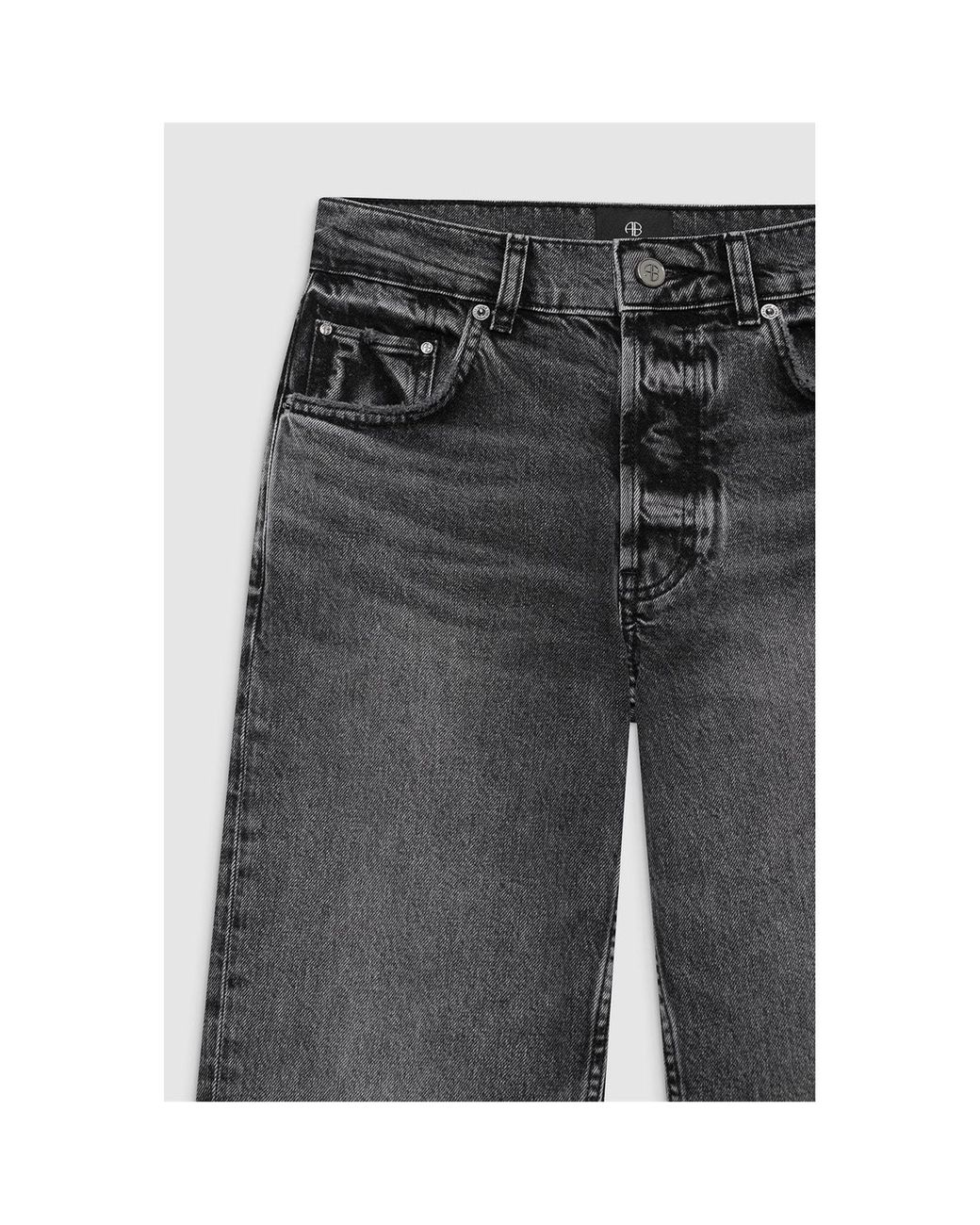 Anine Bing Gray Belt Loop Jeans