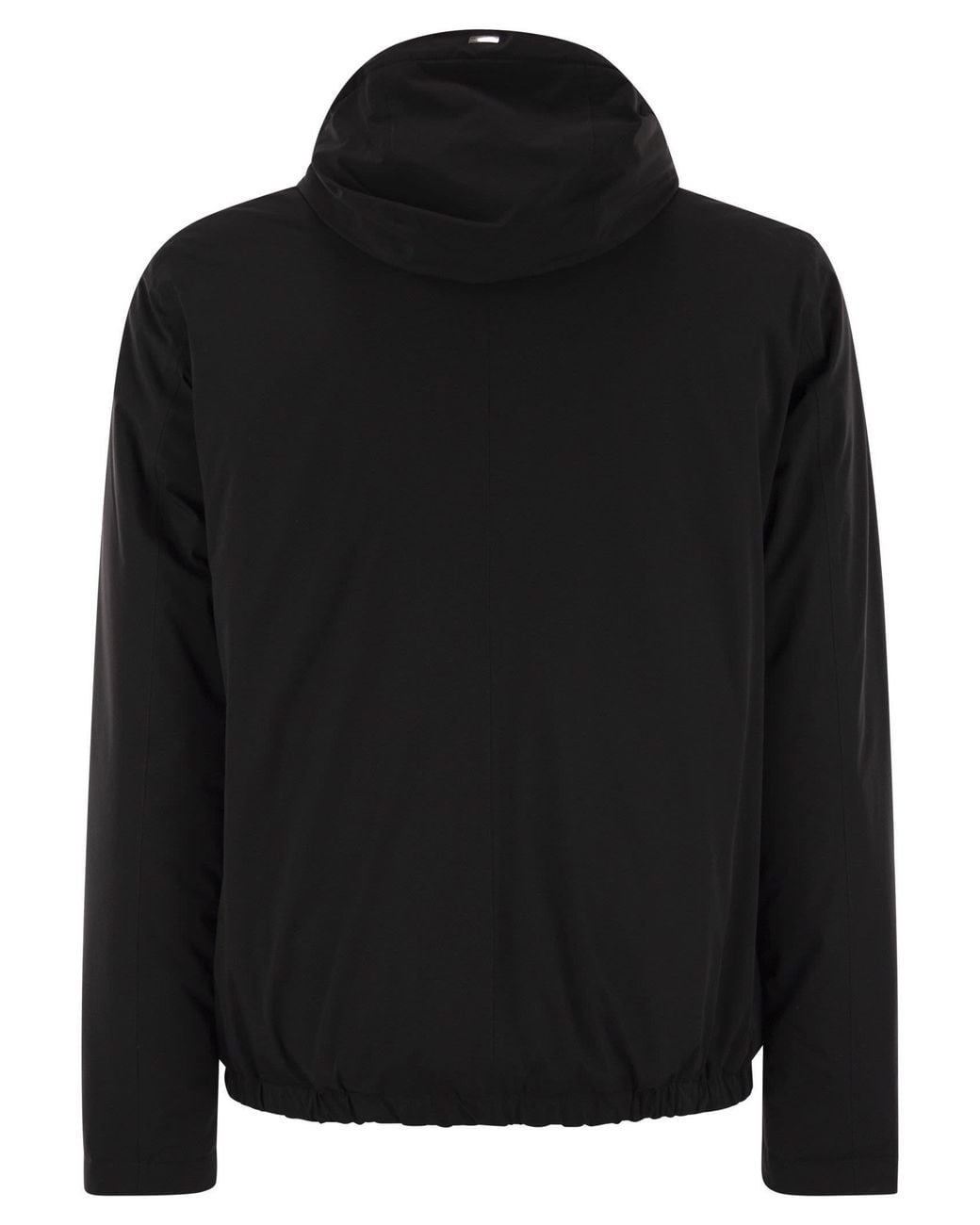 Herno Black Hooded Casual Jacket for men
