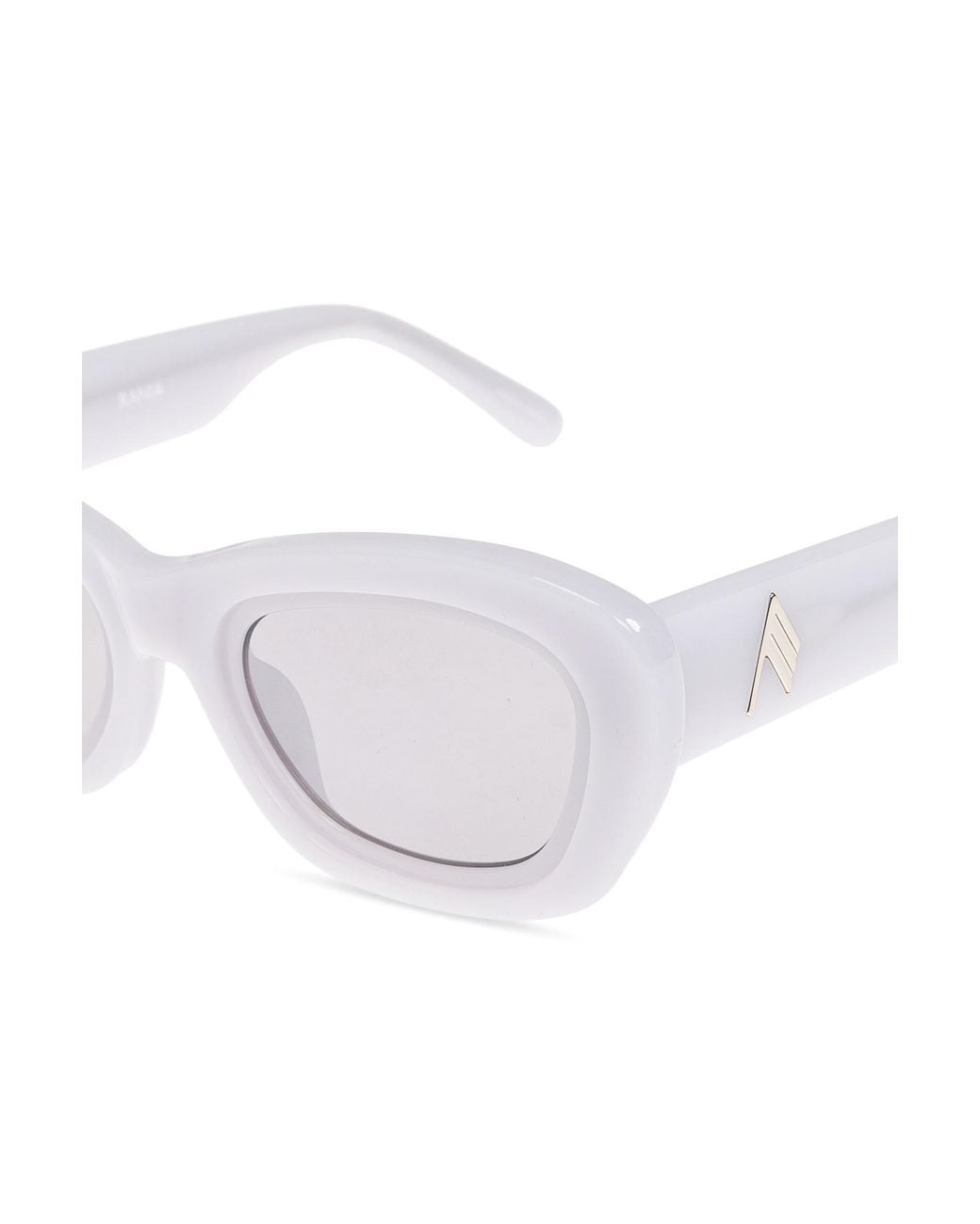 The Attico White Full Frame Sunglasses for men