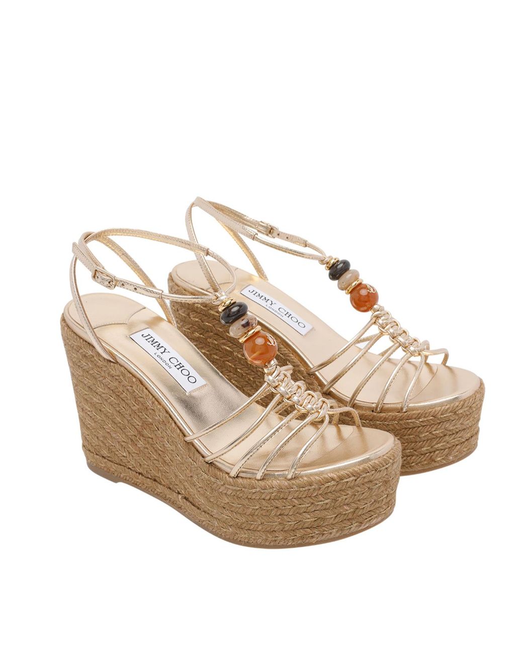 Jimmy Choo White Lemi Wedge Sandals