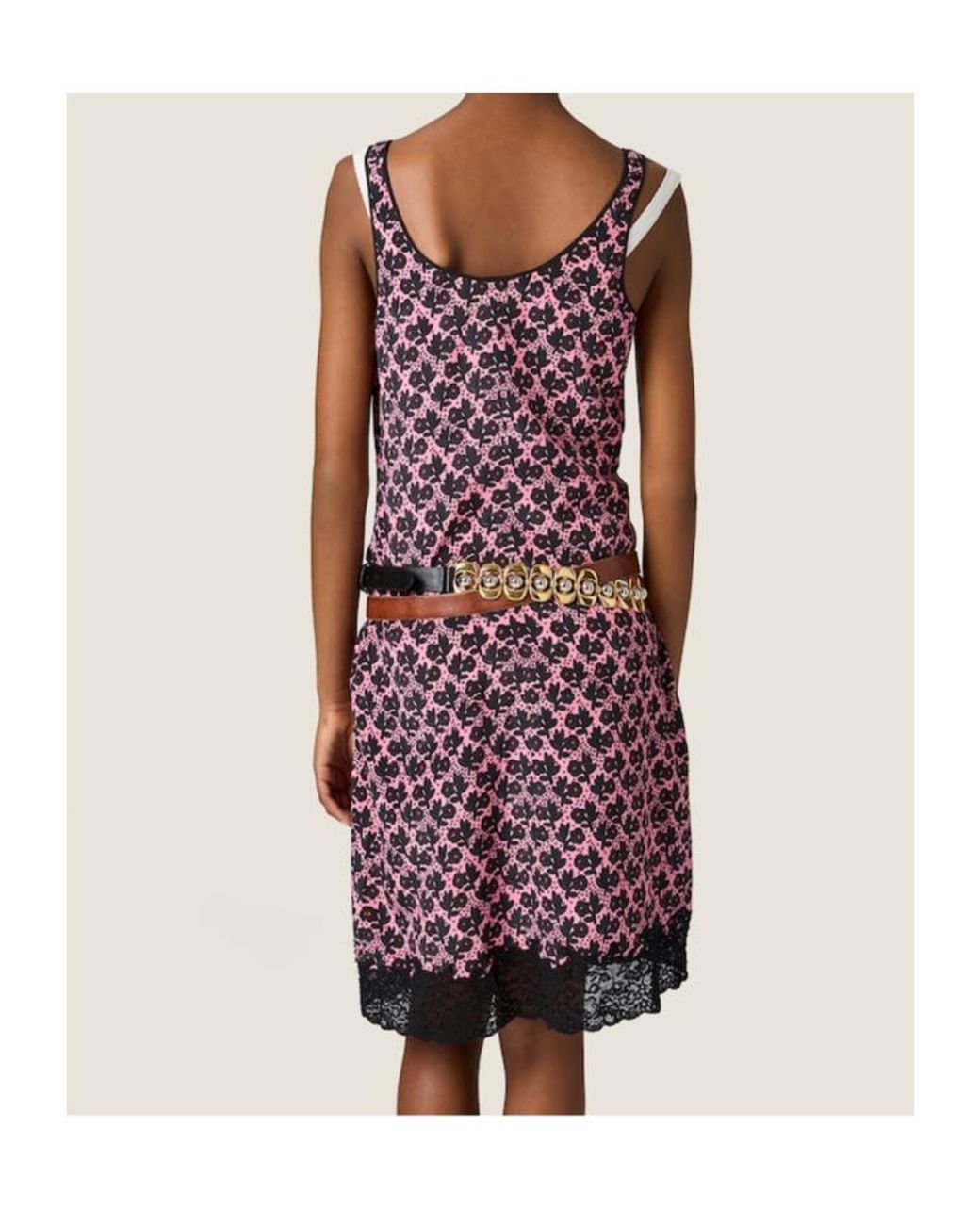 Miu Miu Purple Crêpe De Chine Mini-Dress