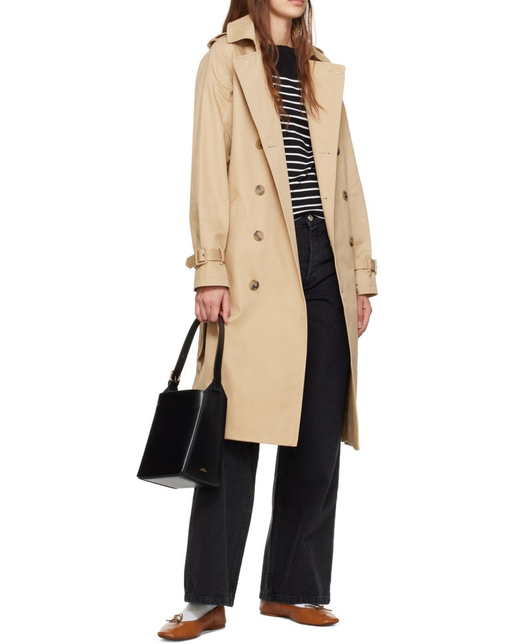 A.P.C. Gray Wide-Leg Cropped Jeans