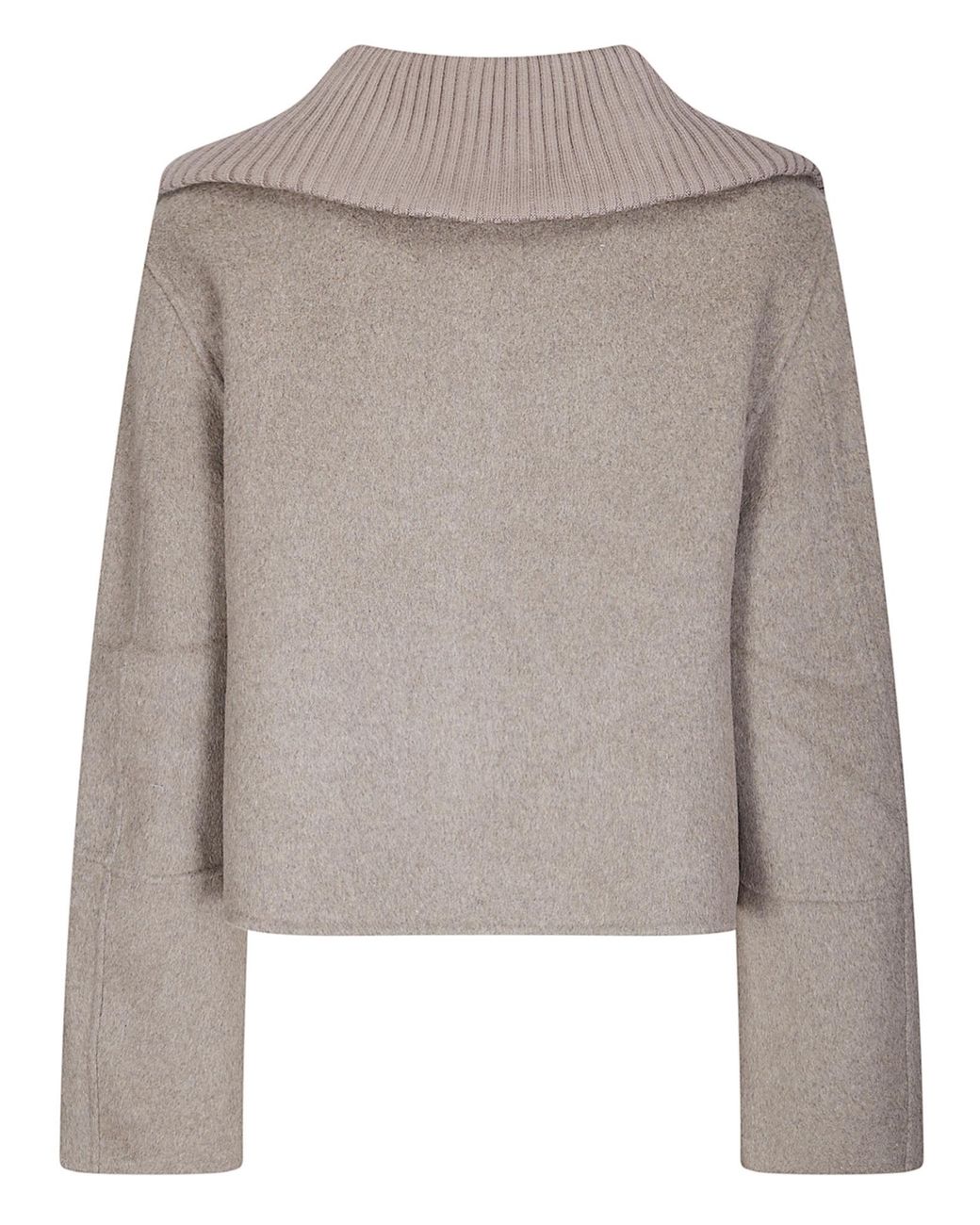 Samsøe & Samsøe Gray Samsøe Samsøe Sacleo Ribbed Collar Jacket