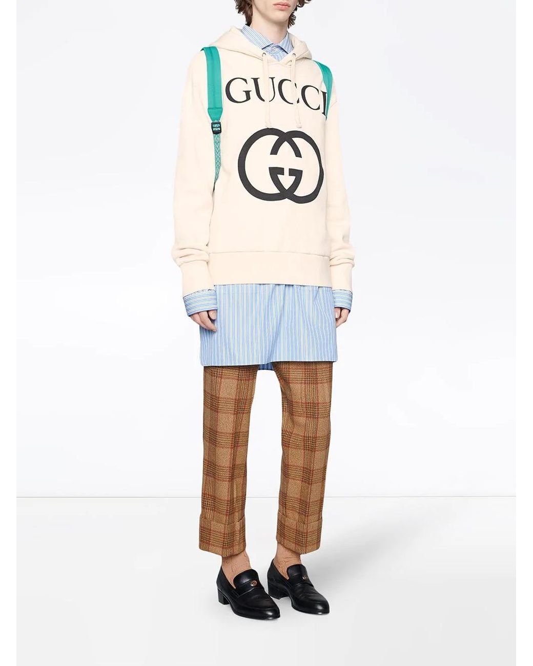 Gucci White Interlocking G Hoodie for men