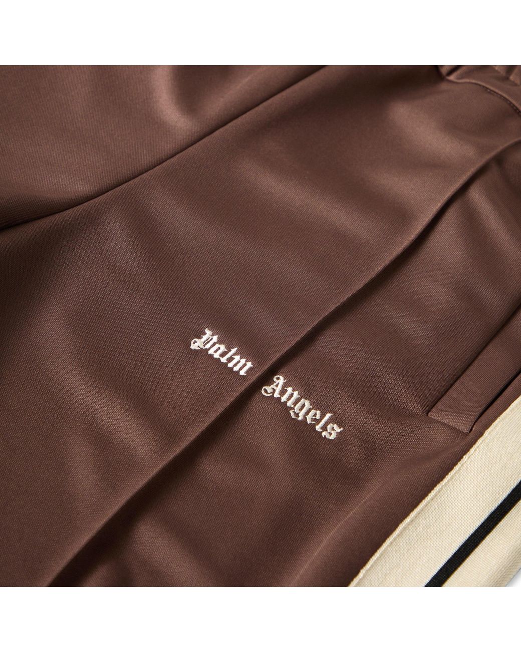 Palm Angels Brown Woven Tracksuit Shorts for men