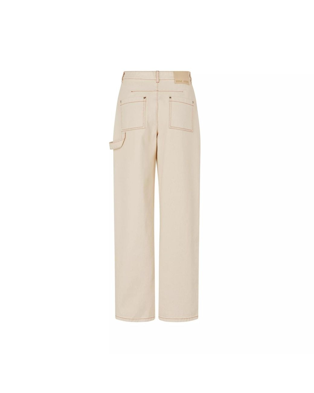 Stine Goya White Straight Leg Jeans
