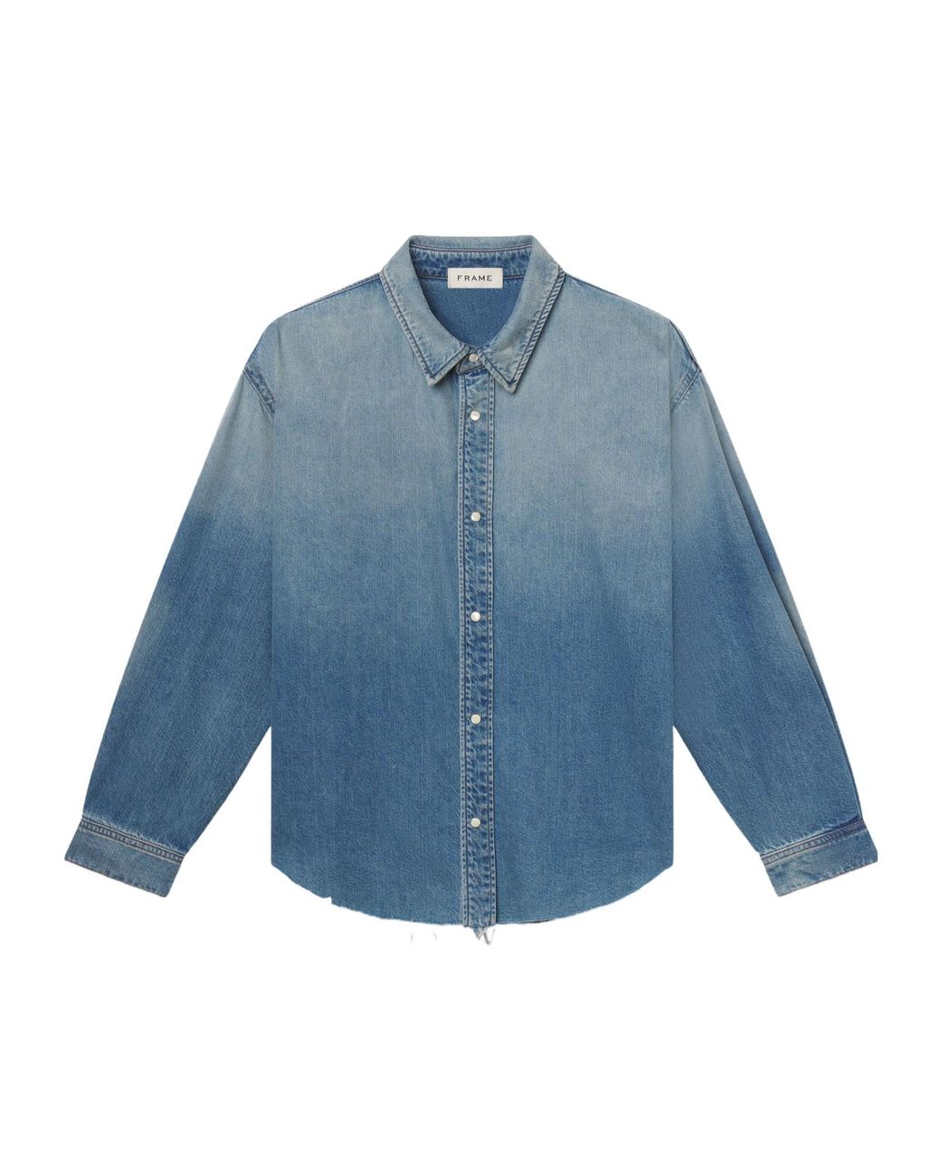FRAME Blue Vintage Effect Denim Shirt for men