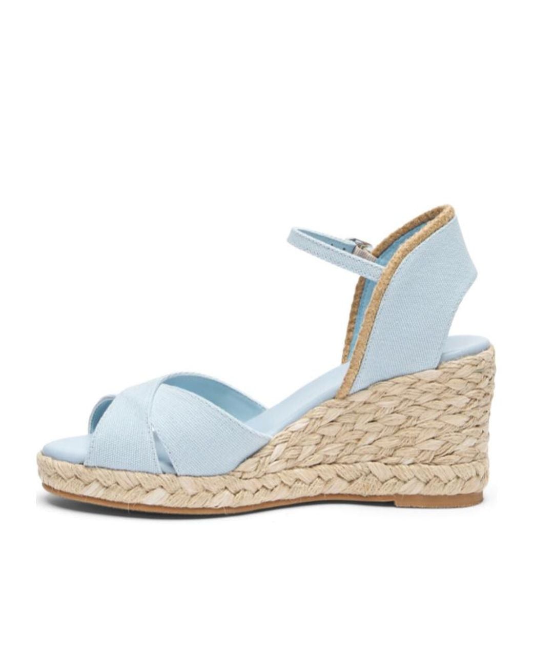 Stuart Weitzman Blue Mirela Ii Espadrille Wedge