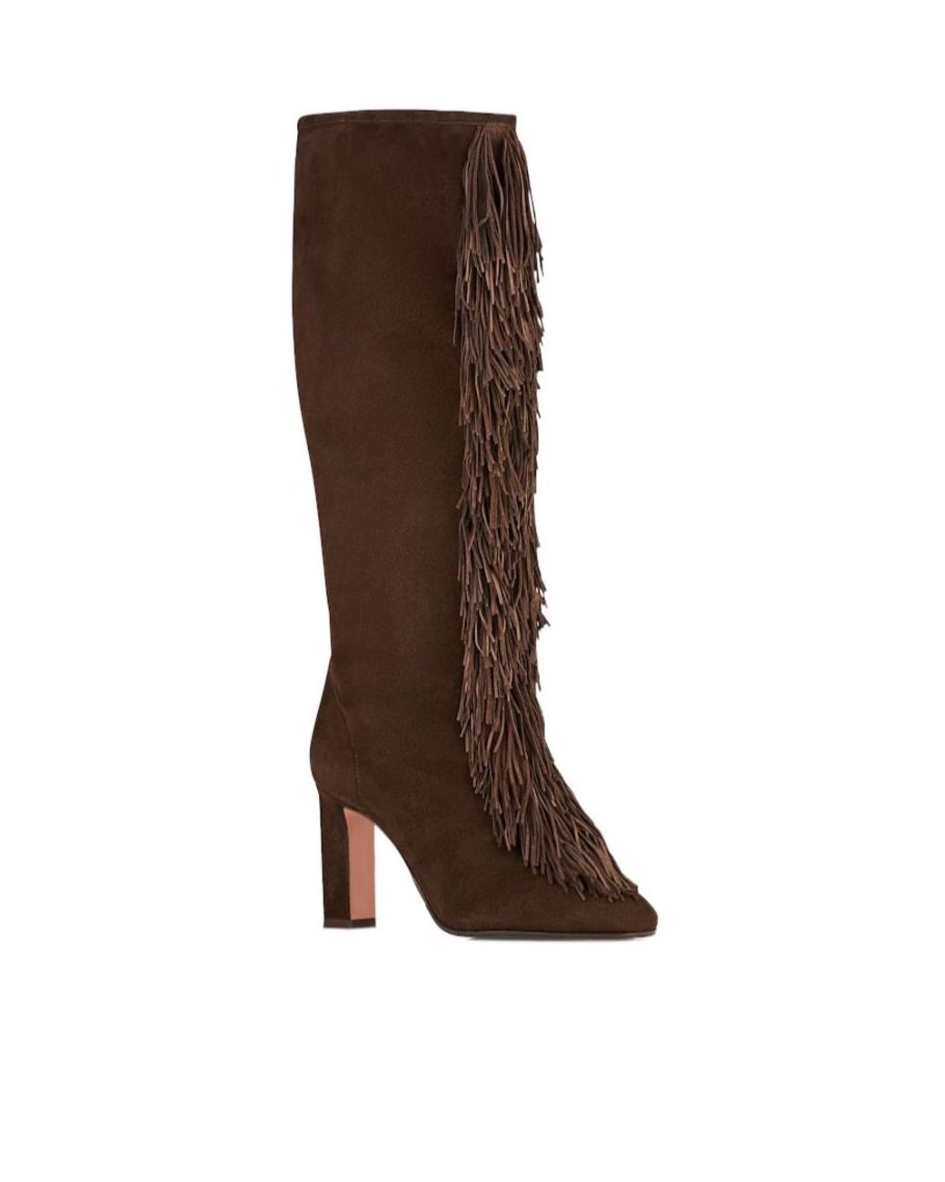 Aquazzura Brown Gytane Fringe Detailed Boots