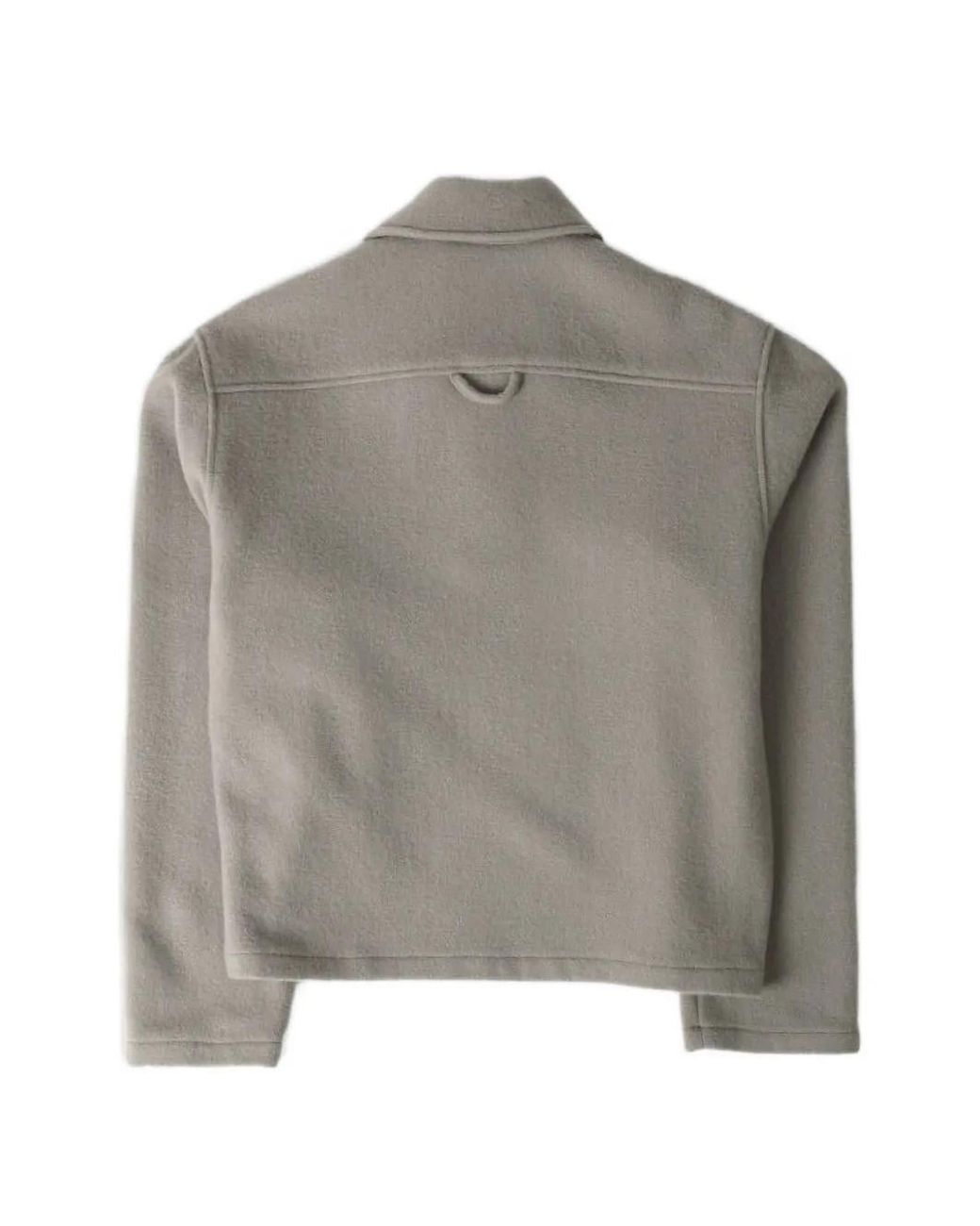 Rier Gray Fog Fleece Polo Shirt for men