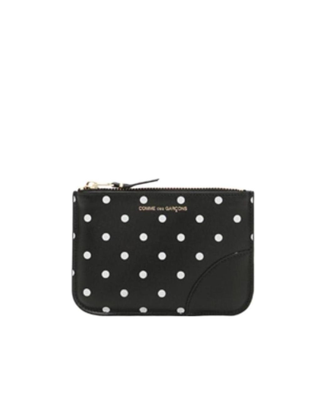 Comme des Garçons Black Comme Des Garçons Wallet Polka Dot Printed Coin Zipped Wallet for men