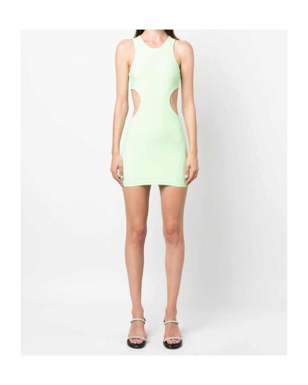 Reina Olga Green Cut-Out Sleeveless Minidress