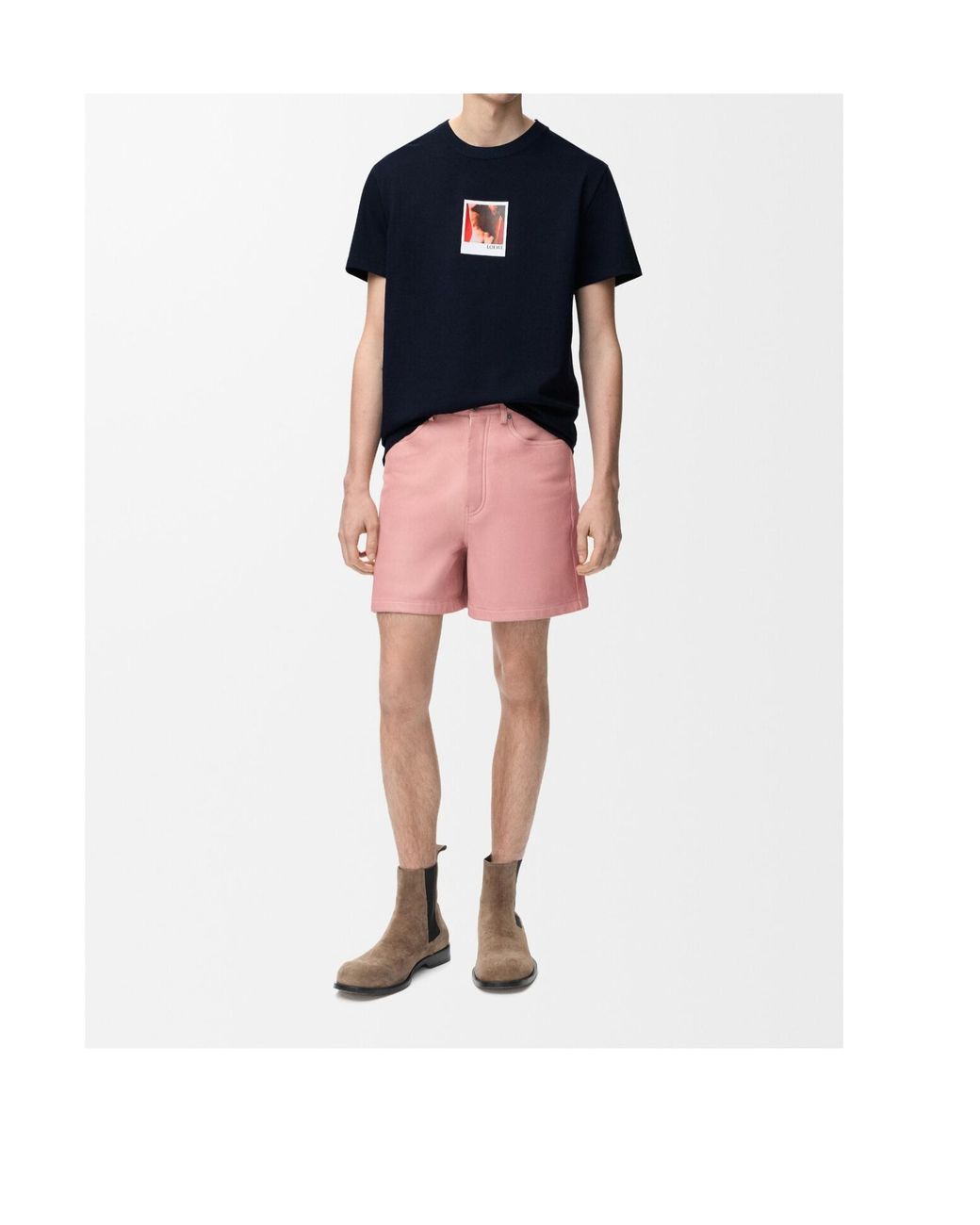 Loewe Blue Crewneck Printed T-Shirt for men
