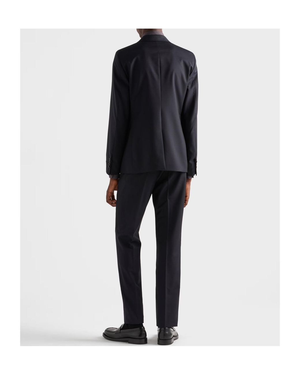 Prada Black Single Breasted Wool And Mohair Suit for men