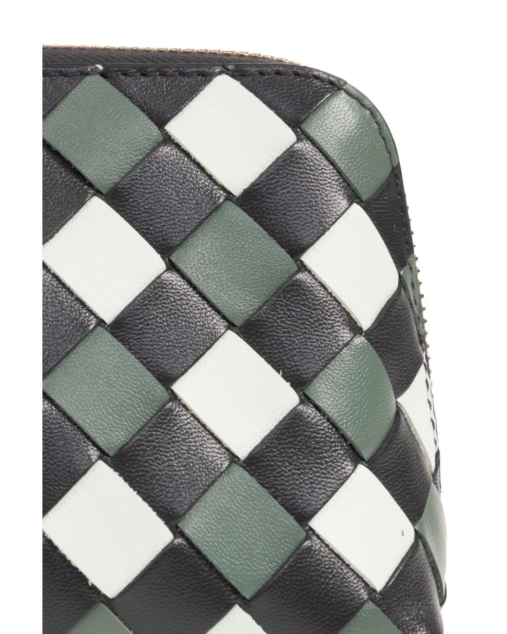 Bottega Veneta White Intrecciato Beauty Pouch